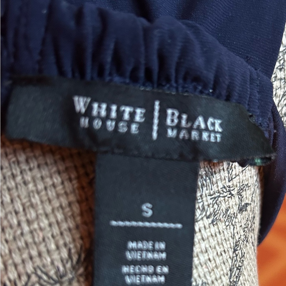 White House Black Market navy halter top. - Picture 4 of 9